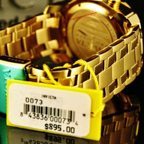 Invicta Men NEW 18k Gold Pro Diver Scuba 48mm Watch